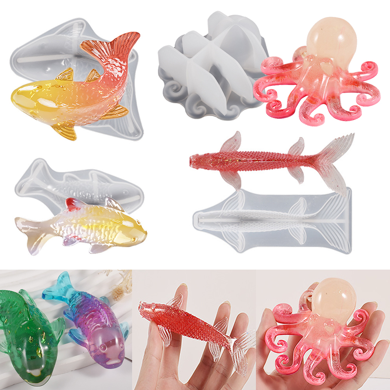 Fish Aquarium Home - Molde de resina epoxi con forma