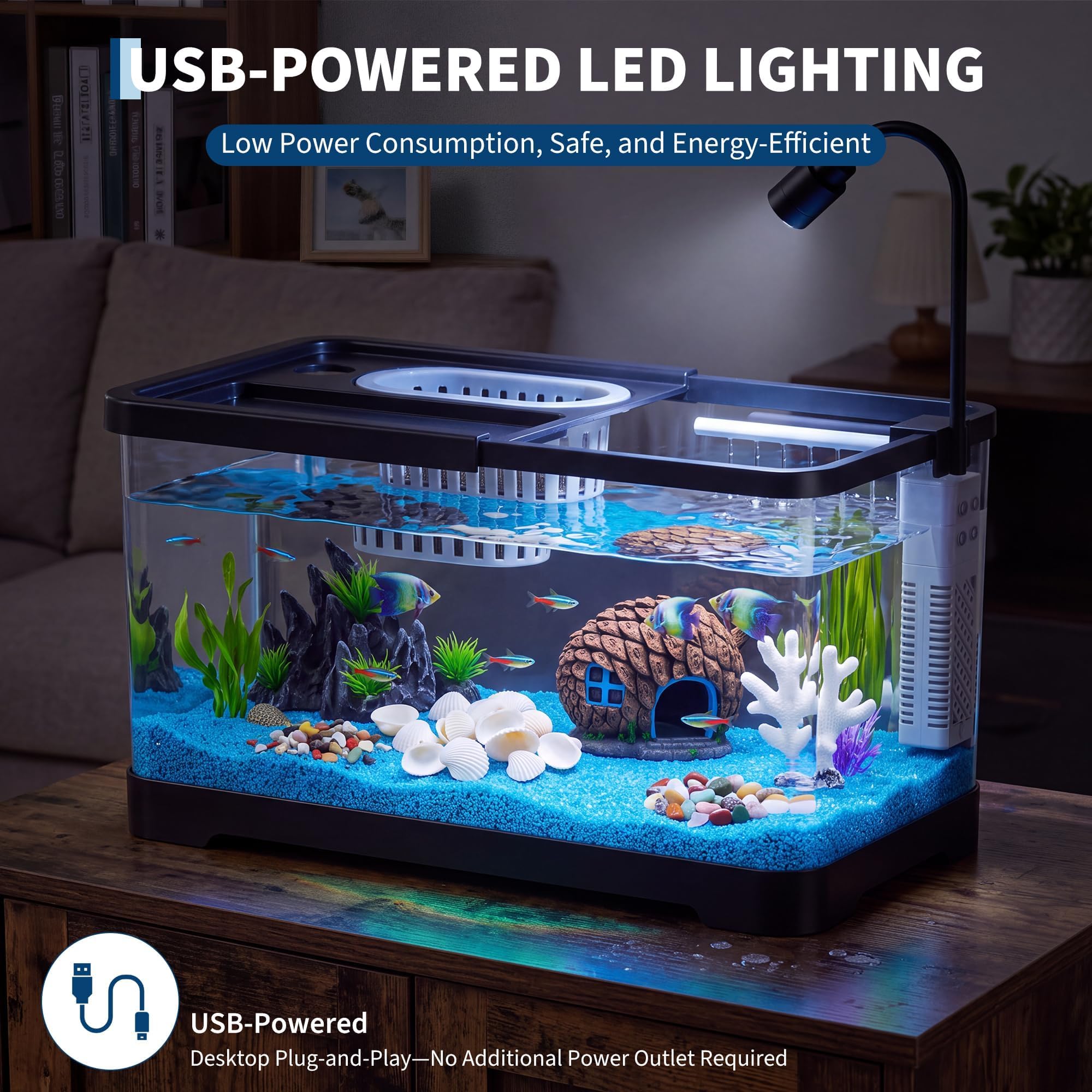 Kit de Inicio para Pecera con  - Betta Fish Tank reseña y precio