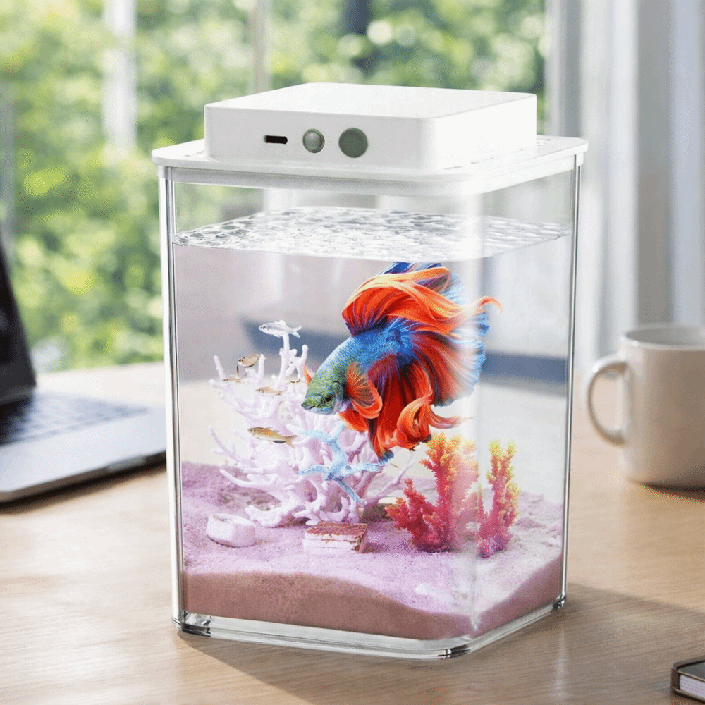Pecera Transparente para Peces - Betta Fish Tank reseña y precio