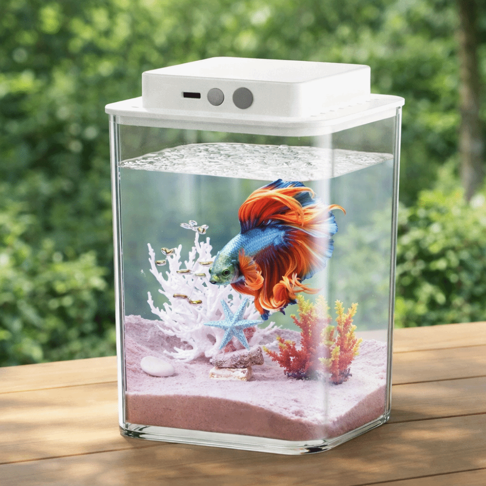 Pecera Transparente para Peces - Betta Fish Tank reseña y precio