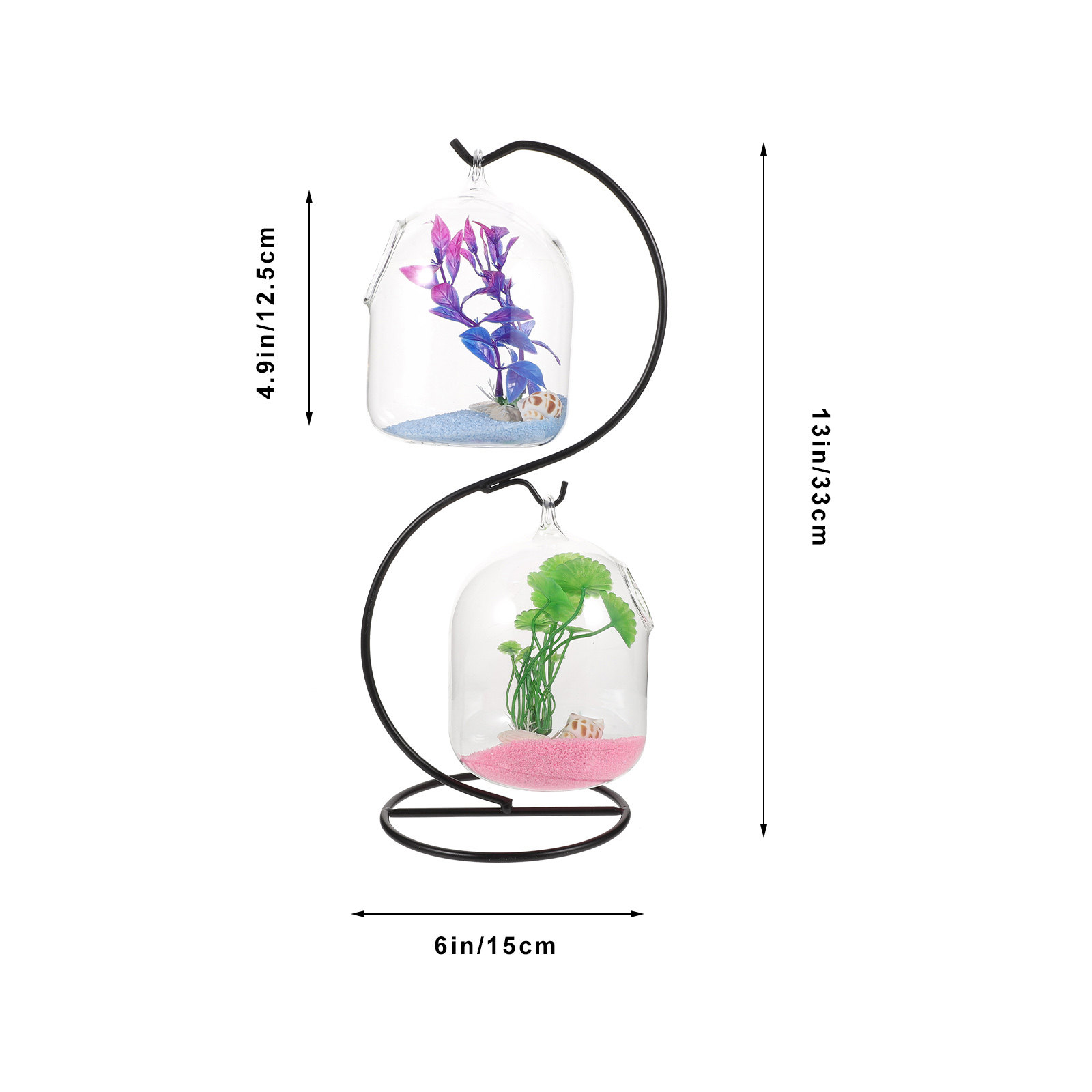 1 set de mini acuario de crist - Betta Fish Tank reseña y precio